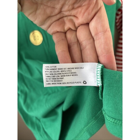 Wondershop Women’s Medium Elf Pajama Top Green Holiday Long Sleeve - Picture 6 of 6